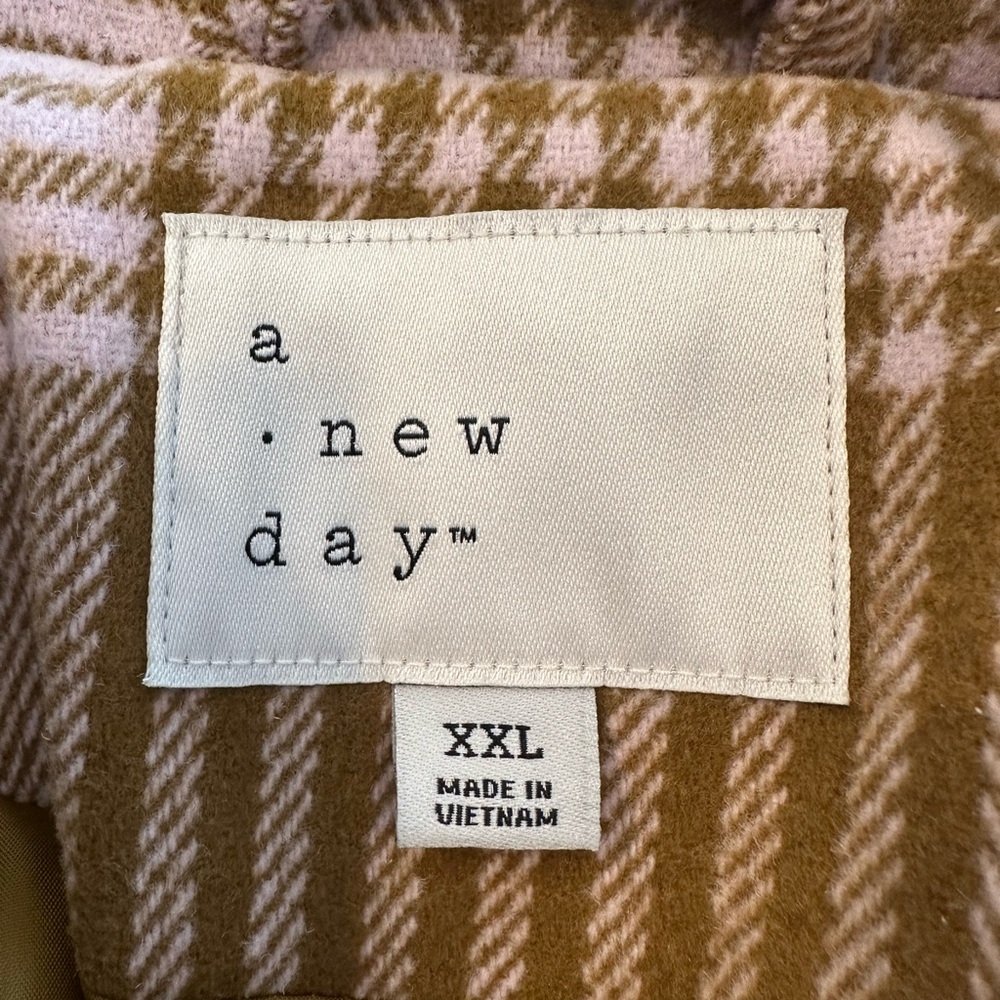 Plaid trench long overcoat A New Day XXL
pink and tan - Picture 6 of 7